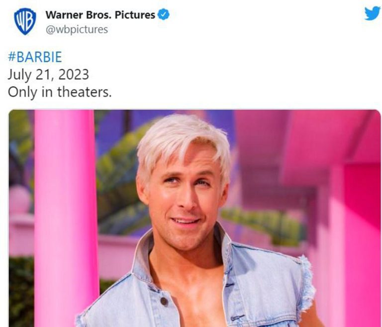 Barbie, Ryan Gosling è Ken: la prima foto