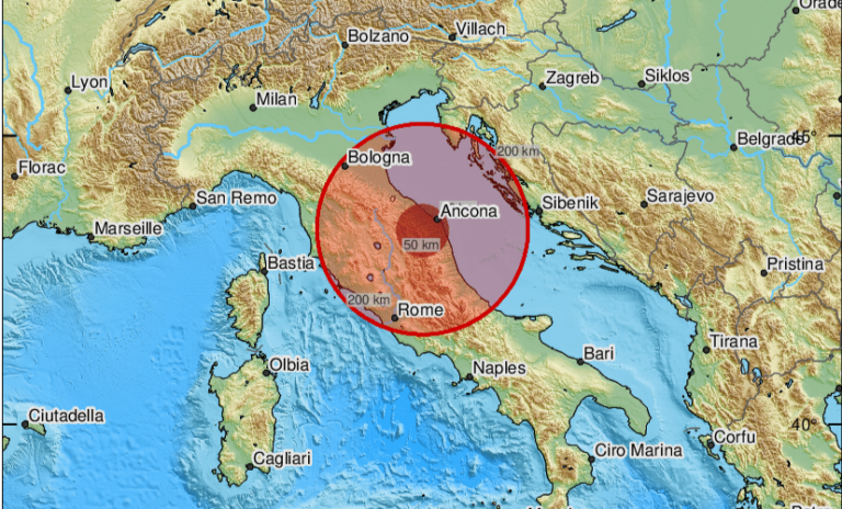 Forte scossa nel centro Italia. Avvertita in Istria e a Fiume