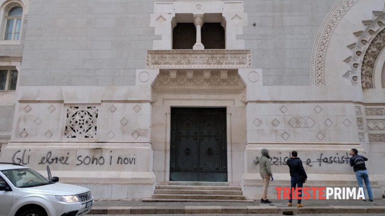 Trieste: scritta antisemita sulla facciata della sinagoga