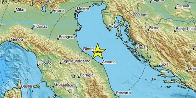 Marche, sisma di 4.0 sulla costa Pesarese