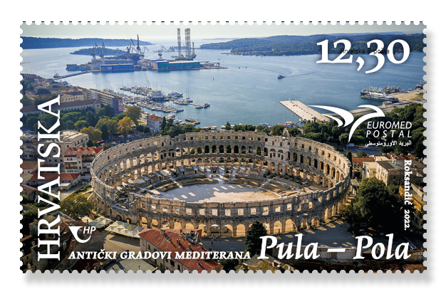 Il francobollo con l’Arena di Pola il più bello del Mediterraneo