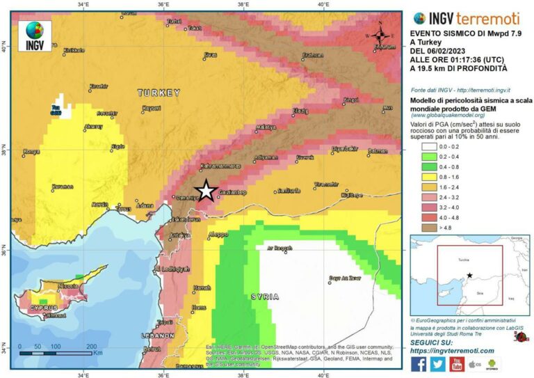Terremoto Turchia, Ingv: “E’ una zona altamente sismica”