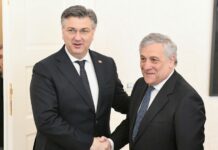 Il premier Plenković e il ministro Tajani in una foto di repertorio - Autore Ronald (Roni) Brmalj
