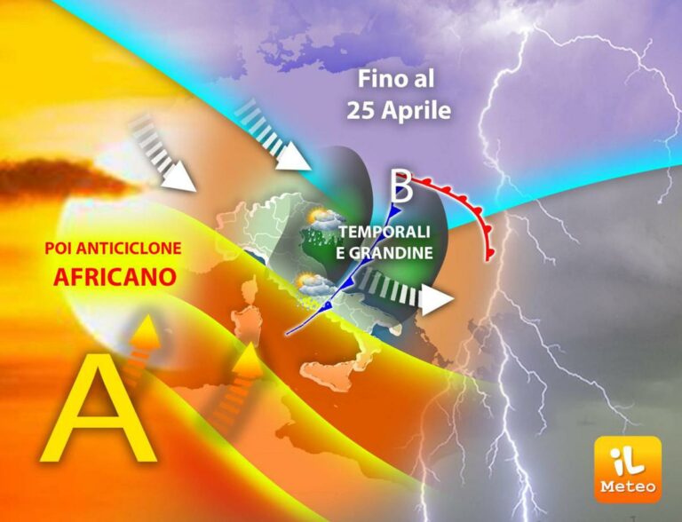 Meteo, temporali e grandine sul 25 aprile. Poi arriva l’anticiclone