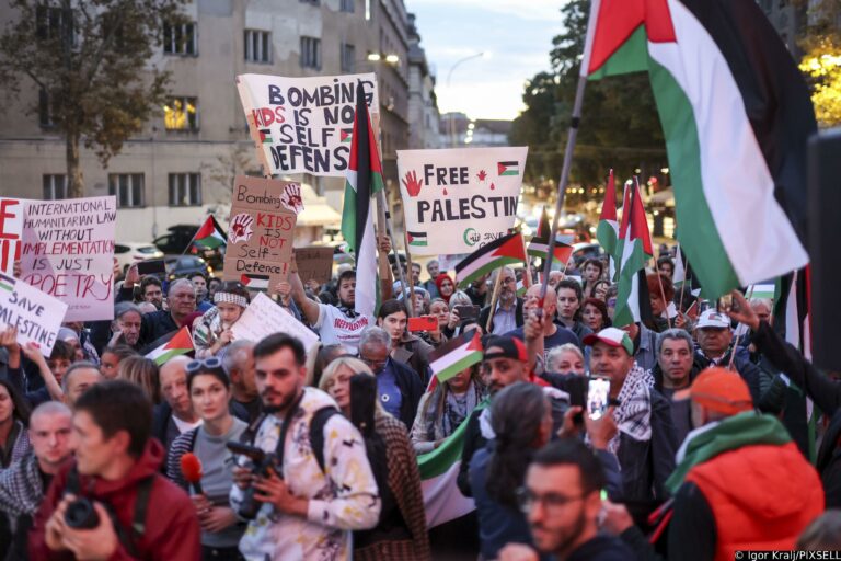 Zagabria in piazza in sostegno della Palestina