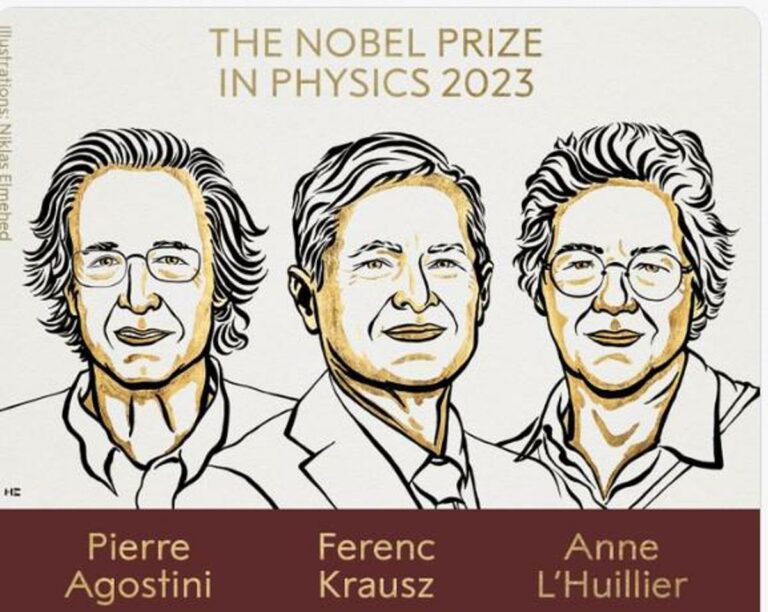 Nobel Fisica 2023 a Pierre Agostini, Ferenc Krausz e Anne L’Huillier