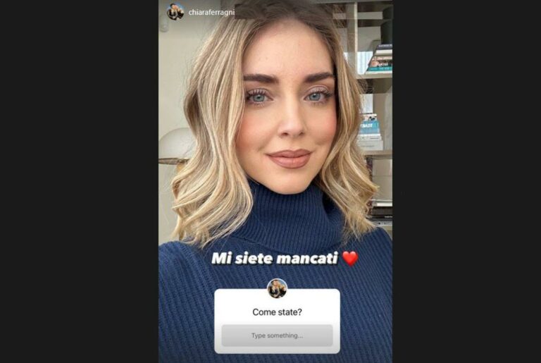 Chiara Ferragni torna su Instagram: “Mi siente mancati”