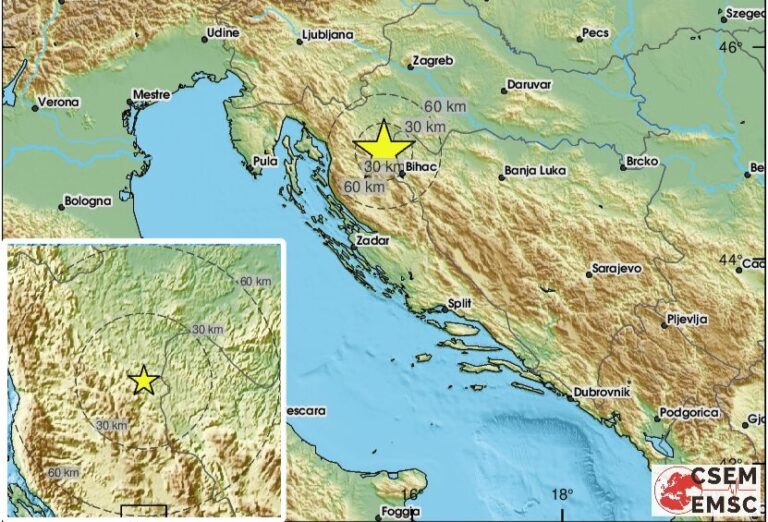 Forte terremoto nella Croazia centrale